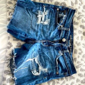 American eagle super super stretch jean shorts